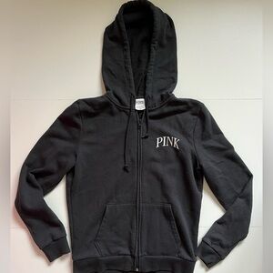 PINK Victoria's Secret Black Zip-Up Hoodie